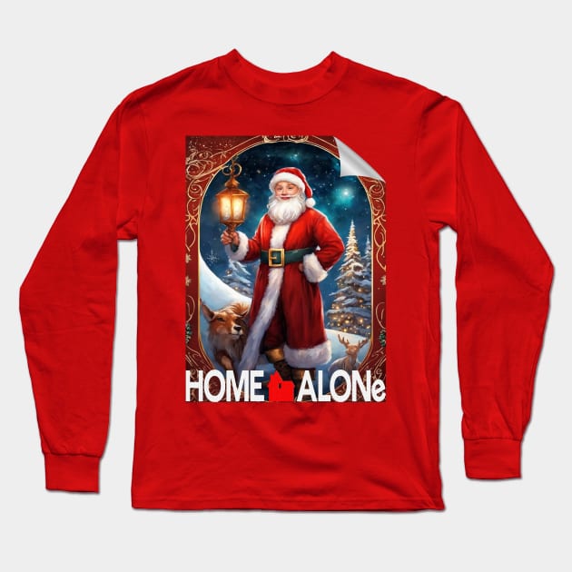 home alone merry christmas new version poster style 4 Long Sleeve T-Shirt by namanaaya